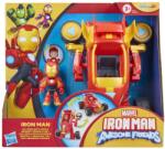 Hasbro Marvel Iron Man Si Prietenii Sai Uimitori Set Vehicul 2 In 1 Si Figurina Iron Man (G1258_G1474) - ejuniorul Figurina
