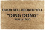 Artsy Mats Kókuszrost lábtörlő 40x60 cm Yell Ding Dong - Artsy Doormats