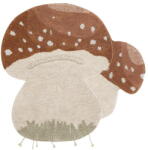 Lorena Canals Téglavörös-krémszínű mosható kézi szövésű pamut gyerek szőnyeg 120x120 cm Boletus - Lorena Canals