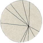 Lorena Canals Krémszínű mosható kézi szövésű pamut kerek szőnyeg ø 160 cm Trace Beige - Lorena Canals