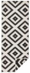 Hanse Home Malta fekete-krémszínű kültéri szőnyeg, 80 x 345 cm - NORTHRUGS