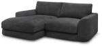 Bobochic Paris Fekete zsenília sarokkanapé (bal oldali-heverő résszel) Leonore - Bobochic Paris