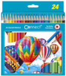Connect Színes ceruza hatszögletű CONNECT 24db-os készlet, (000003475) - cartridge