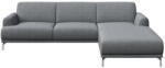 MESONICA Puzo világosszürke sarokkanapé jobb oldali fekvőfotellel - MESONICA