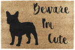 Artsy Mats Kókuszrost lábtörlő 40x60 cm Beware I'm Cute French Bulldog - Artsy Doormats