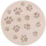 FD Bézs gyerek szőnyeg ø100 cm Paws Light Beige - FD