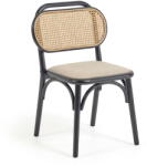 Kave Home Fekete-bézs étkezőszék Doriane - Kave Home