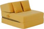 TEMPO KONDELA Összecsukható matrac/fotel, 2v1, sárga, PELOS - sprintbutor