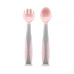 U-GROW Set lingurita si furculita , roz, U-Grow
