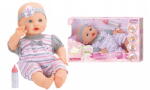 MomKi Papusa Bebelus Care Mananca, 40 Cm Papusa