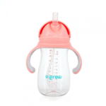 U-GROW Cana cu pai tritan, roz, 300ml, U-Grow