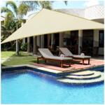 Elite Garden Napvitorla - árnyékoló teraszra, erkélyre és kertbe háromszög alakú 3x3x3 m bézs színben - HDPE masszív anyagból (napvitorla_3x3x3_hdpe_bezs)