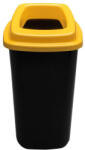 Plafor Sort szelektív hulladékgyűjtő, szemetes 28L sárga/fekete - tisztitoszertrendelek