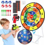  Kétoldalas darts tábla, 73cm, 2 pisztollyal, habszivacs golyókkal (8581682944360)