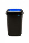 Plafor Quatro rugós billenő fedeles szemetes 45L fekete/kék - tisztitoszertrendelek