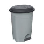 PLANET Pedálos szemetes kuka, műanyag, ECO antracit, kivehető kosárral, 50L - shopbazis