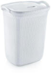öz-er Plastik Műanyag szennyeskosár fedéllel fehér 63L