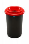 Plafor ECO kerek, henger szemetes 50L fekete/piros - tisztitoszertrendelek