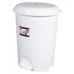 PLANET Pedálos szemetes kuka, műanyag, LUXURY fehér, kivehető kosárral, 6L NO2 - shopbazis
