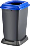 PLANET Szelektív hulladékgyűjtő konténer, műanyag, nyitott fedeles, kék, 50L - shopbazis