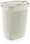 öz-er Plastik Műanyag szennyeskosár fedéllel krém 63L