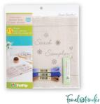 Tulip Embroidery sampler book - 15 alap hímző öltés - kék