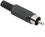  Mufa RCA tata executie din plastic negru (05077FK)