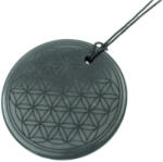  Shungit / Sungit élet virága medál 5cm