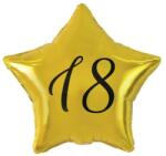  Arany Happy Birthday 18 Gold csillag fólia lufi 48 cm (MLG170924) - sandori