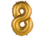  Arany Gold Matt 8-as mini szám fólia lufi 35 cm (MLG108941) - sandori