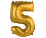  Arany Gold Matt 5-ös mini szám fólia lufi 35 cm (MLG108880) - sandori