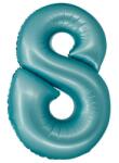 Kék 8-as Light Blue Mat szám fólia lufi 76 cm (MLG158991) - sandori