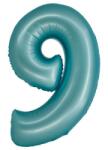  Kék 9-es Light Blue Mat szám fólia lufi 76 cm (MLG159011) - sandori