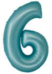  Kék 6-os Light Blue Mat szám fólia lufi 76 cm (MLG158953) - sandori