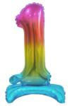  Színes Rainbow mini 1-es szám fólia lufi talppal 38 cm (MLG134643) - sandori