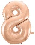  Rose Gold 8-as szám fólia lufi 92 cm (MLG106381) - sandori
