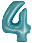  Kék 4-es Light Blue Mat szám fólia lufi 76 cm (MLG158915)