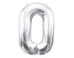  Ezüst Silver 0-ás szám fólia lufi 85 cm (MLG109399) - sandori