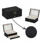 Atmosphera Ékszertartó doboz, fekete, zárható, MDF, tükörrel, Atmosphera (208263)