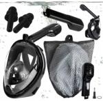 Gotel Sznorkel Maszk, L/XL, teljes arc, légző rendszer, sportkamera tartó (MASKA DO SNORKELINGU)