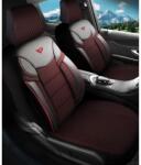 Panda Set Huse Scaune Auto Panda Dragon, cu fermoare pentru bancheta rabatabila, grena-negru, 11 Piese