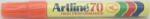 Artline Permanent marker ARTLINE 70, corp metalic, varf rotund 1.5mm - portocaliu (EK-70-OG) - siscom-papetarie