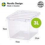 SmartStore Tároló dobozok fedéllel SmartStore 3l fehér 8 db (3522141)