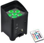 Thunder Germany LPQB-1 (6x10W) LED PAR fényeffekt + DMX + TÁVIRÁNYÍTÓ + WIFI + AKKUMULÁTOR - thundergermany