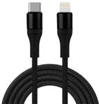 Thunder Germany MCLS-1 Textilborítású, extra-ellenálló USB-C - Lightning Gyorstöltő kábel (1m) - thundergermany