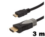 Thunder Germany HDM18-3M Type C Mini HDMI - HDMI kábel, aranyozott dugók, 3m - thundergermany