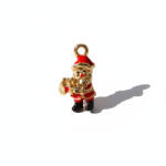 KÁRPÁTHY ékszer Mikulás charm - aranyozott, zománcozott