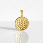 KÁRPÁTHY ékszer Kalapált Kör charm - aranyozott