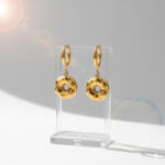 KÁRPÁTHY ékszer Fánk alakú aranyozott fülbevaló