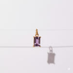 KÁRPÁTHY ékszer Február kristály charm, aranyozott